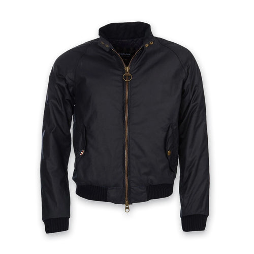 Barbour Intl - Merchant Wax Jacket In Navy - Nigel Clare