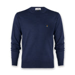 Vivienne Westwood - Crew Neck Jumper in Blue - Nigel Clare