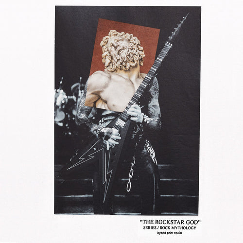 Neil Barrett - The Rockstar God No58 Print T-Shirt in White - Nigel Clare