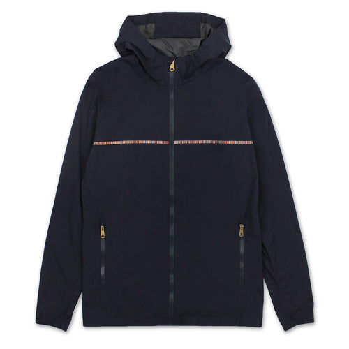 Paul Smith - 'Signature Stripe' Hooded Cagoule in Navy - Nigel Clare