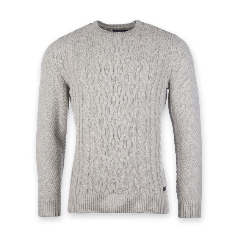 Barbour Daffodil Oatmeal Crew Neck Sweater - Knitwear - Mole Avon