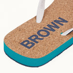 Orlebar Brown - Haston Cork Flip Flops in Blue Slate/Emerald - Nigel Clare