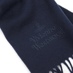 Vivienne Westwood - Embroidered Scarf in Dark Blue - Nigel Clare