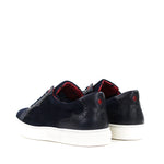 Jeffery West - Apolo Velour Leather Trainers in Navy - Nigel Clare