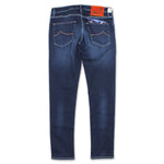 Jacob Cohen - J696 Comf Orange Badge Jeans in Dark Wash - Nigel Clare