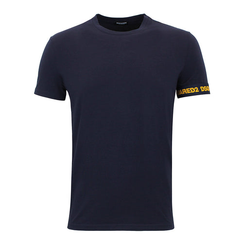 DSQUARED2 - Tape Sleeve Logo T-Shirt in Navy - Nigel Clare