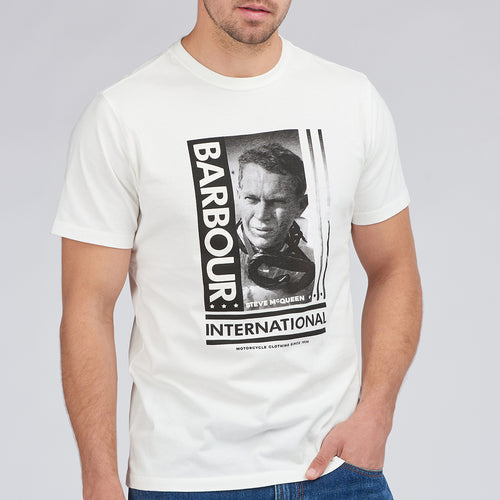 Barbour Intl - Goggles Steve McQ T-Shirt in Off White - Nigel Clare