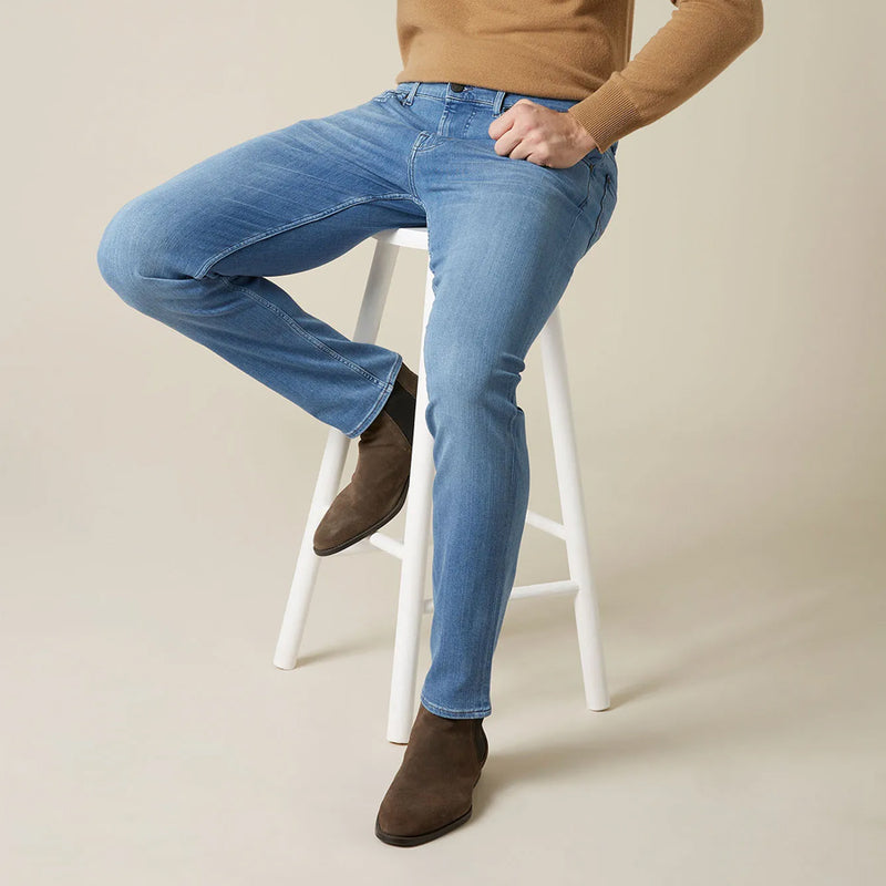 7 For All Mankind - Slimmy Tapered Luxe Jeans in Light Blue - Nigel Clare