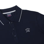 Paul & Shark - Tipped Collar Polo Shirt in Navy & Grey - Nigel Clare