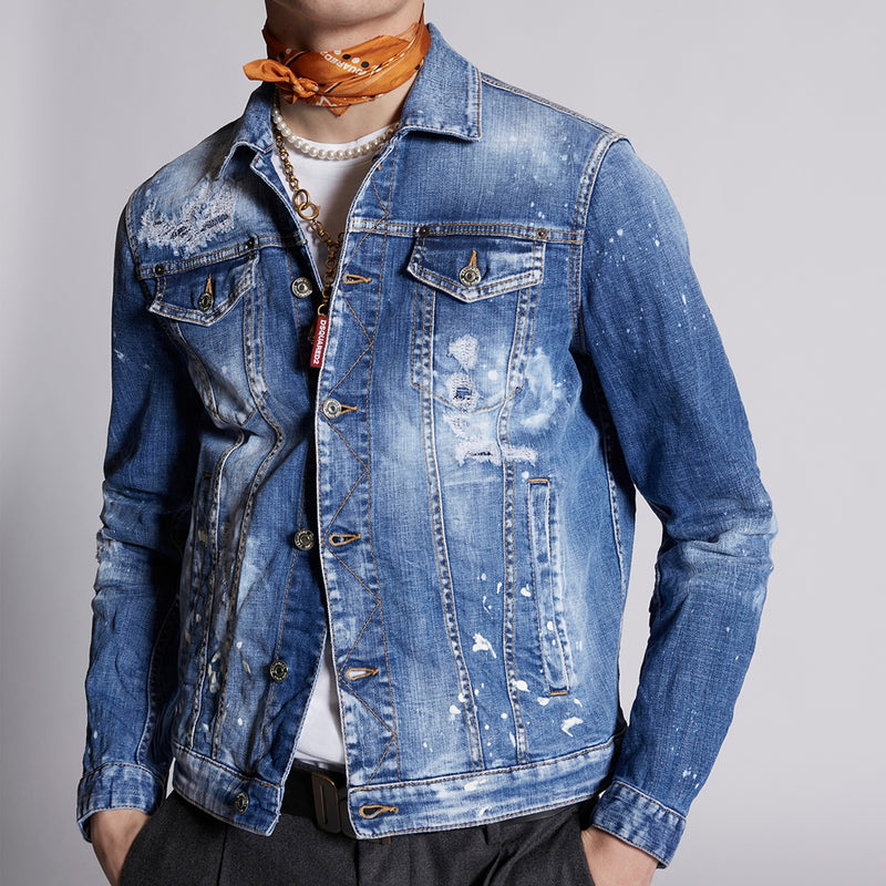 DSQUARED2 - Distress Dan Denim Jacket - Nigel Clare