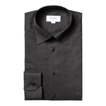 Eton - Slim Fit Shirt in Dark Brown/Black - Nigel Clare