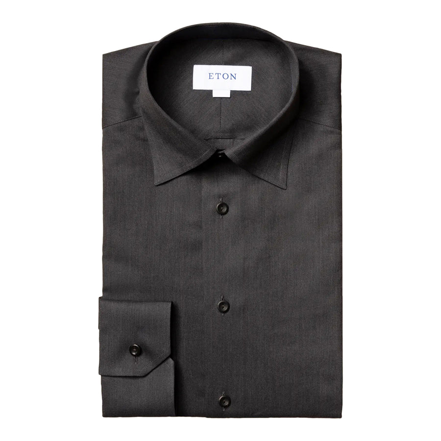 Eton Men's Slim-Fit Stretch Formal Shirt - Black - Size 15.5