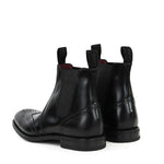 Loake - Hoskins Brogue Chelsea Boots in Black Leather - Nigel Clare