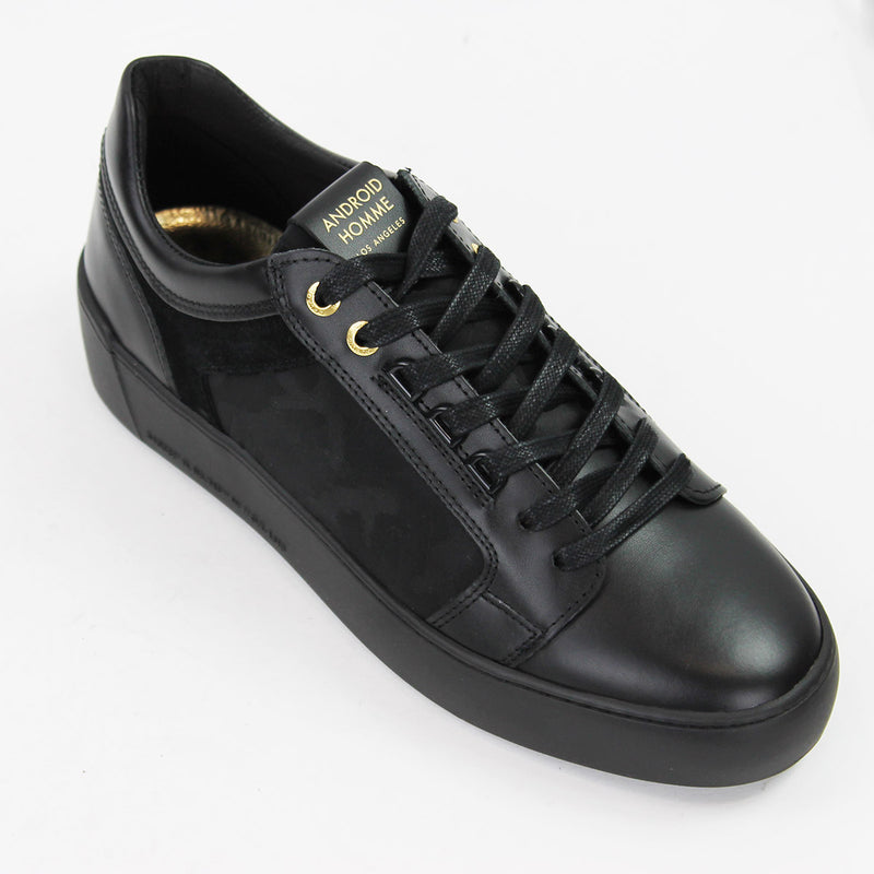 Android Homme - Venice Monocramatic Camo Trainers in Black - Nigel Clare