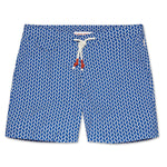 Orlebar Brown - Standard Castell Swim Shorts in Blue/White - Nigel Clare