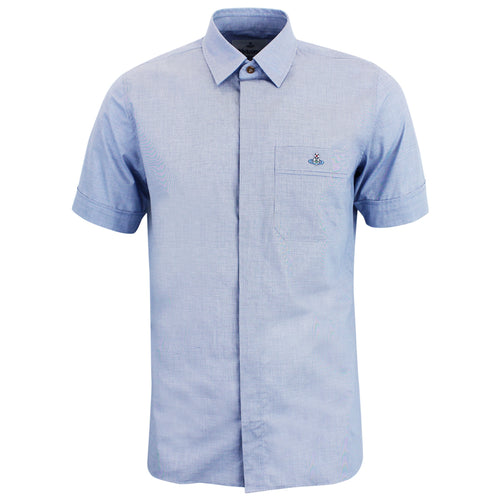 Vivienne Westwood - Micro Check SS Shirt in Blue - Nigel Clare