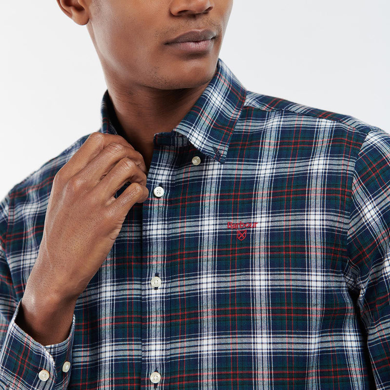 Barbour - Portland Tailored Fit Shirt in Navy - Nigel Clare