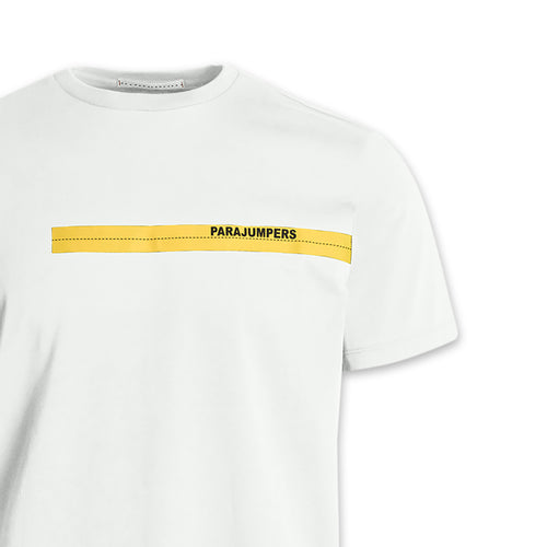 Parajumpers - Tape Logo T-Shirt in Off White - Nigel Clare