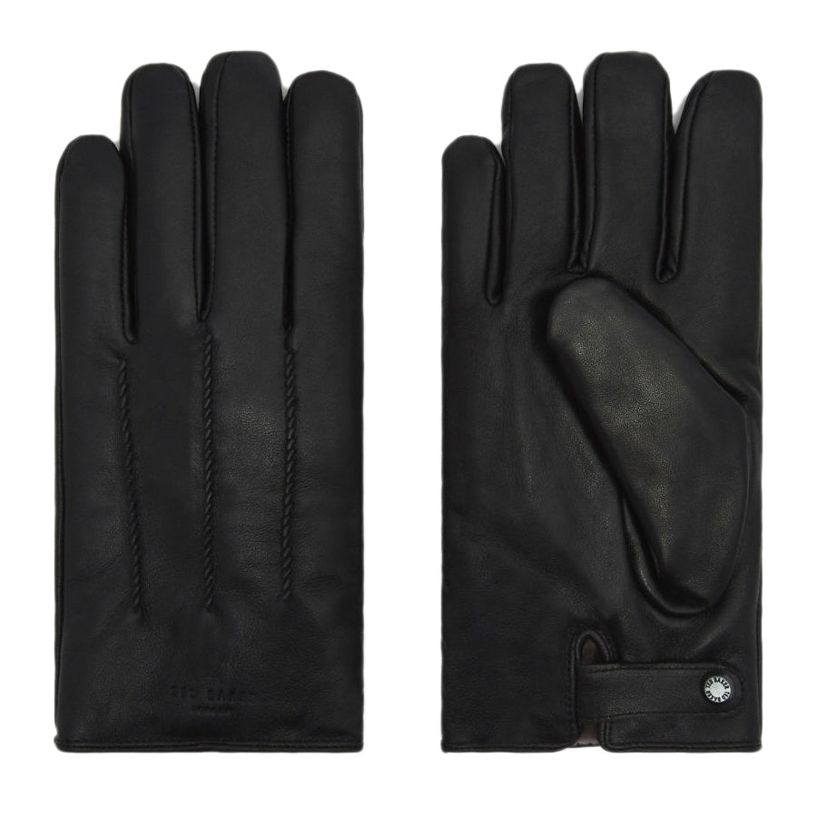 Ted Baker - Leather Wool Lined Gloves in Black - Nigel Clare