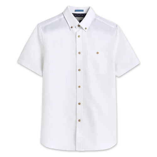 Ted Baker - YASAI SS Oxford Shirt in White - Nigel Clare