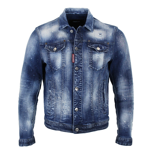 DSQUARED2 - Medium 2 Wash Dan Denim Jacket in Blue - Nigel Clare