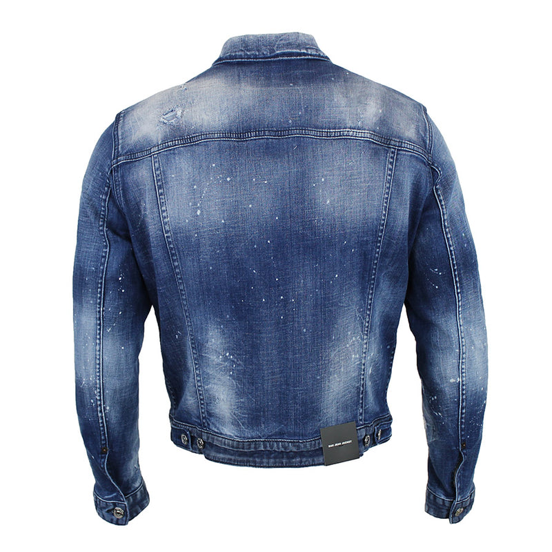 DSQUARED2 - Medium 2 Wash Dan Denim Jacket in Blue - Nigel Clare