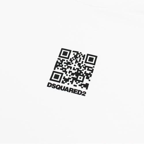 DSQUARED2 - QR Code Logo T-Shirt in White - Nigel Clare