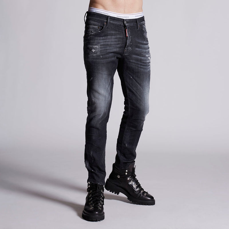 DSQUARED2 - Distressed Super Twinky Jeans in Grey - Nigel Clare