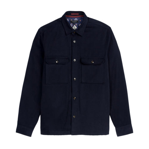 Ted Baker - SCON Twill Overshirt in Navy - Nigel Clare