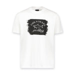 Paul & Shark - Printed Brushed Logo T-Shirt in White - Nigel Clare
