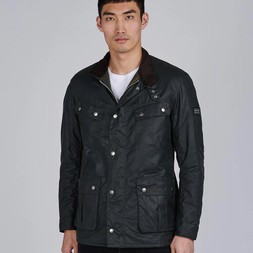 Barbour Intl - Duke Wax Jacket in Sage - Nigel Clare