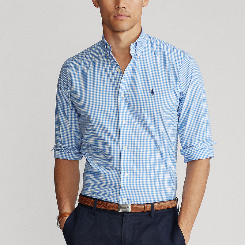 Polo Ralph Lauren - Custom Fit Check Shirt in Blue/White - Nigel Clare