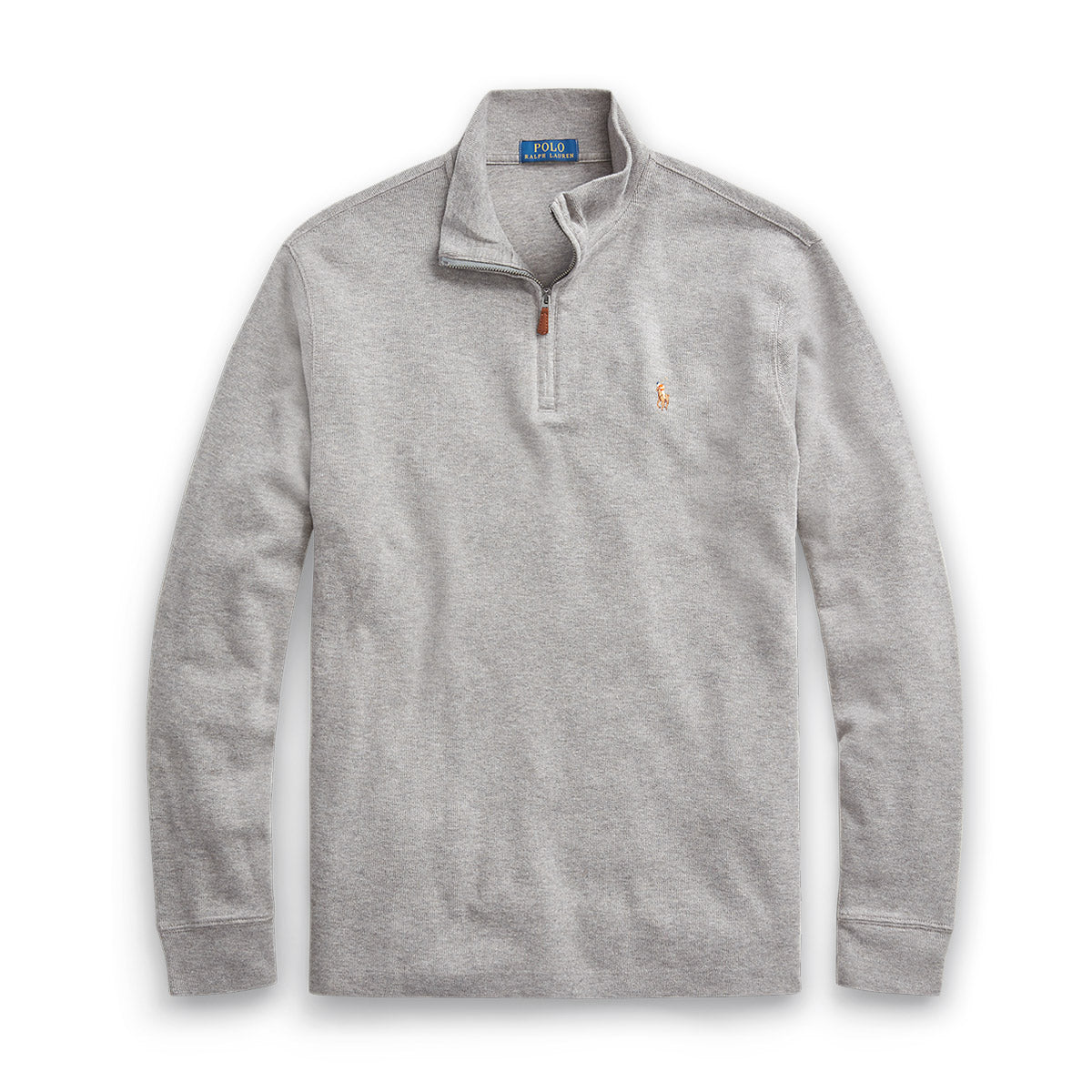 Polo Ralph Lauren Estate-Rib Quarter-Zip Jumper in Grey