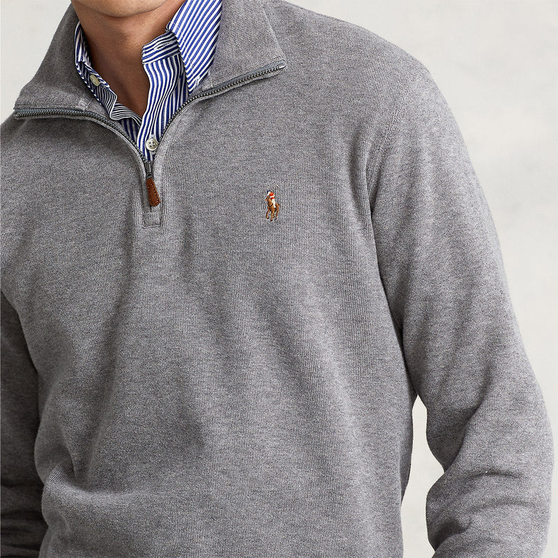 Grey ralph lauren zip jumper Clearance