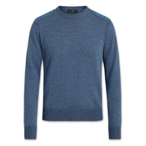 Belstaff - Kerrigan Crew Neck Jumper in Racing Blue - Nigel Clare