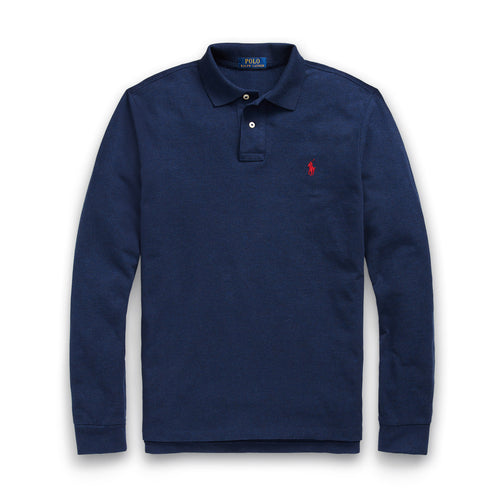 Polo Ralph Lauren - Long Sleeve Polo Shirt in Blue Heather - Nigel Clare