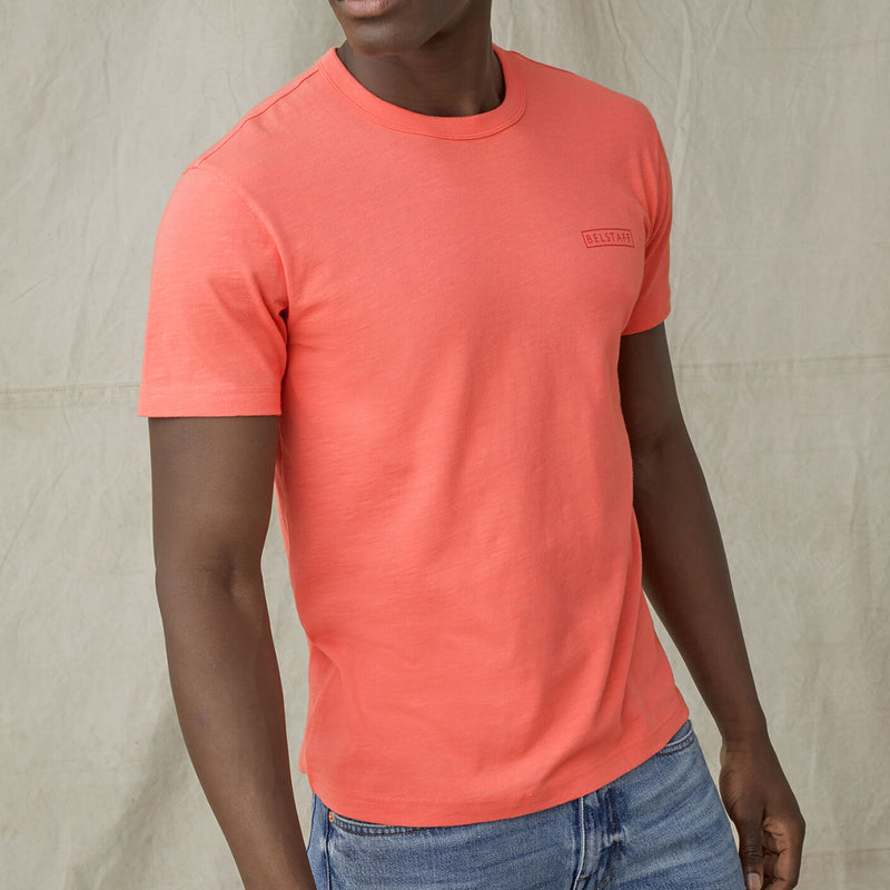 Belstaff - Bordered Graphic T-Shirt in Shell Pink - Nigel Clare