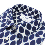Eton - Slim Fit Oval Print Shirt in Navy & White - Nigel Clare