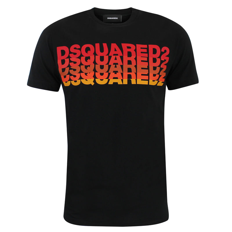 DSQUARED2 - Gradient Logo T-Shirt in Black - Nigel Clare