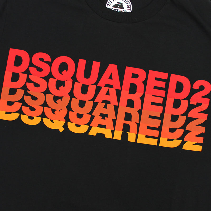 DSQUARED2 - Gradient Logo T-Shirt in Black - Nigel Clare