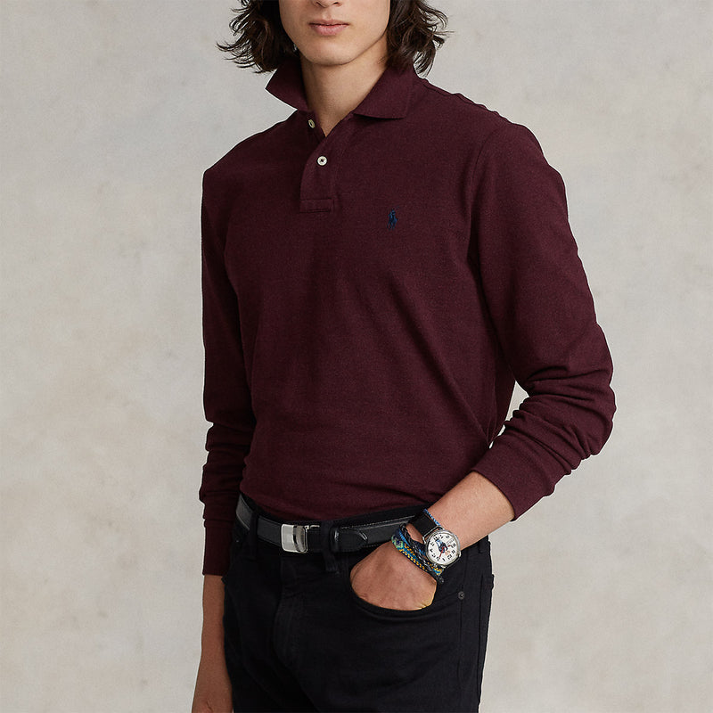 Long sleeve maroon polo Clearance