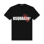 DSQUARED2 - Doodle Face Logo T-Shirt in Black - Nigel Clare