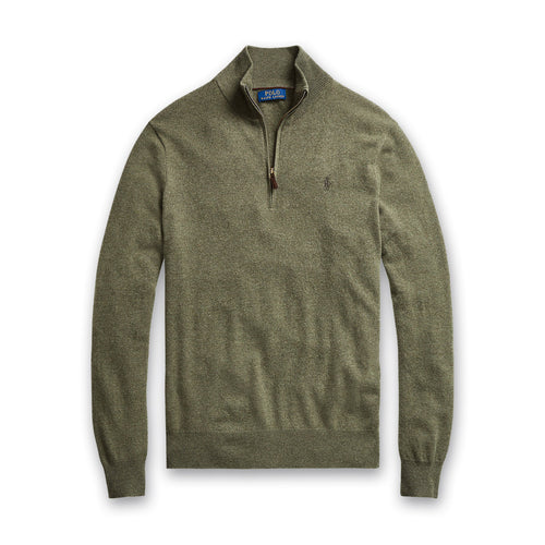 Polo Ralph Lauren - Merino Quarter-Zip Sweater in Green - Nigel Clare