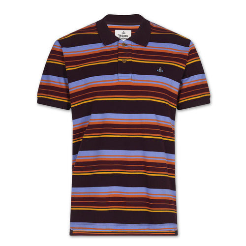 Vivienne Westwood - Striped Polo in Winetasting Orange - Nigel Clare