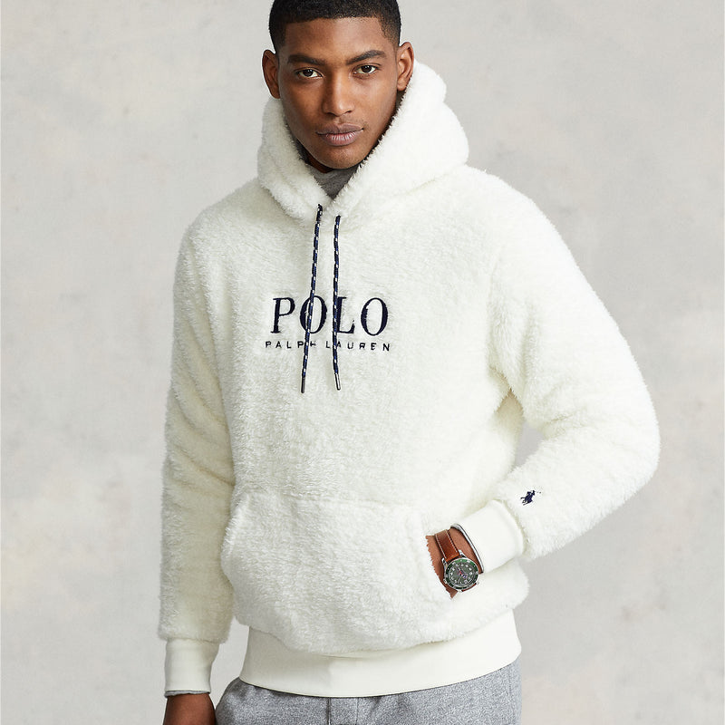 Polo Ralph Lauren - Sherpa Fleece Hoodie in Cream | Nigel Clare