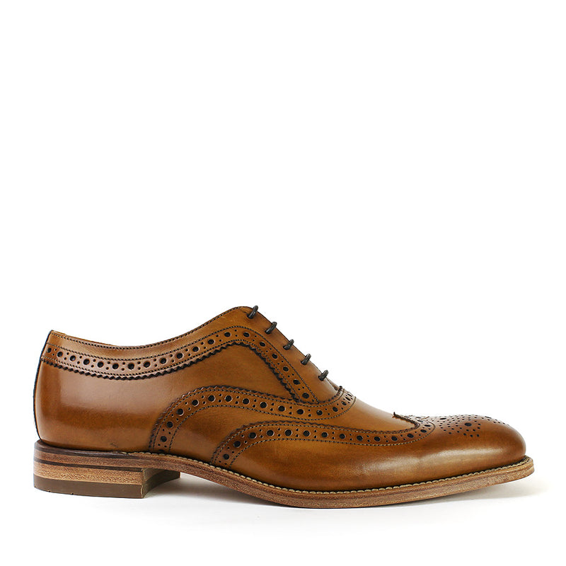 Loake - Fearnley Leather Brogue Shoes in Tan - Nigel Clare
