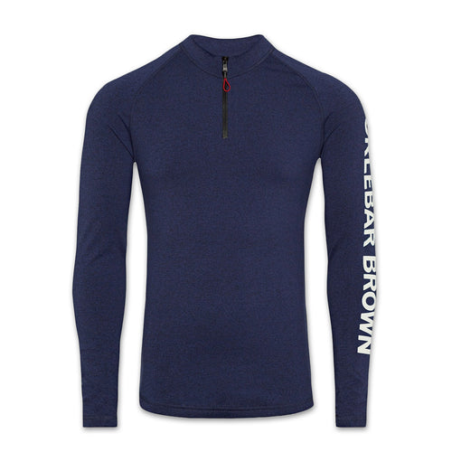 Orlebar Brown - Bray Adventure Half Zip in Navy - Nigel Clare