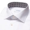 Eton - Slim Fit Medallion Trim Shirt in White - Nigel Clare