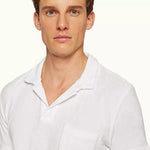 Orlebar Brown - Terry Towelling Polo in White - Nigel Clare