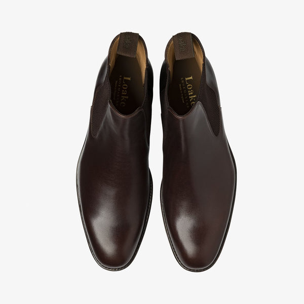 Loake - Buscot Leather Chelsea Boots in Dark Brown | Nigel Clare